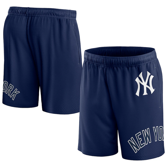 Men's Navy New York Yankees Clincher Mesh Shorts